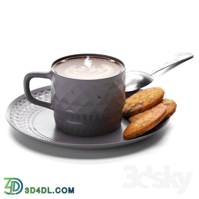 Food and drinks - Cup of coffee and cookies