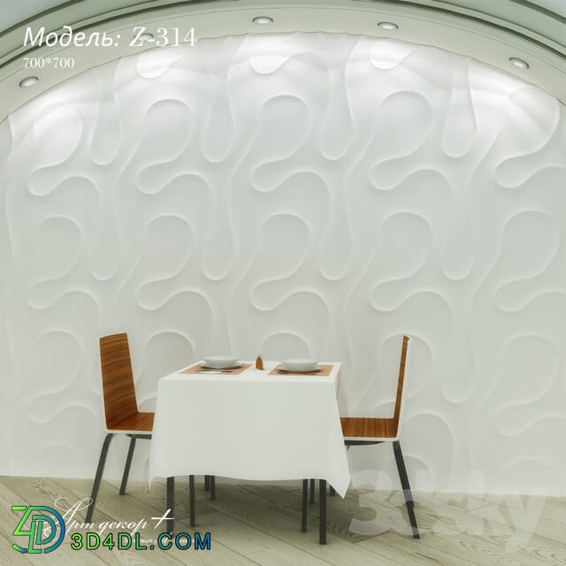 Plaster 3d panel Z 314 from Artdekor