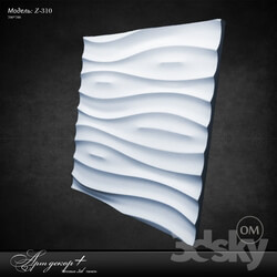 3D panel - Gypsum 3d panel Z-310 by Artdecor 