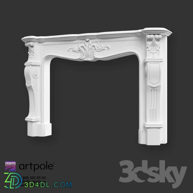 OM Plaster decorative fireplace from Artpole