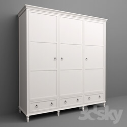 Wardrobe _ Display cabinets - Ivory three-leaved cabinet 