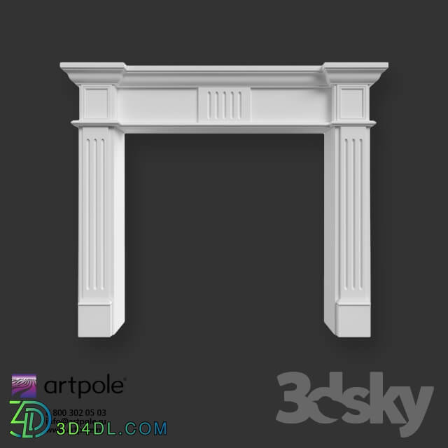 Fireplace - OM Plaster decorative fireplace from Artpole