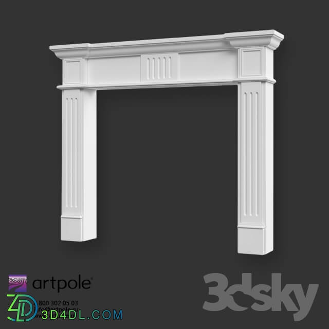 Fireplace - OM Plaster decorative fireplace from Artpole