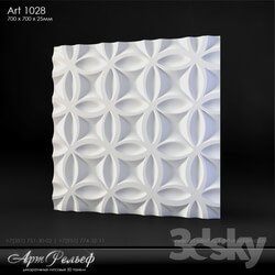 3D panel - Plaster 3d panel Art-1028 from Art Relief 