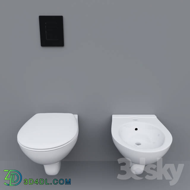 Toilet and Bidet - Grohe Bau ceramic toilet and bidet