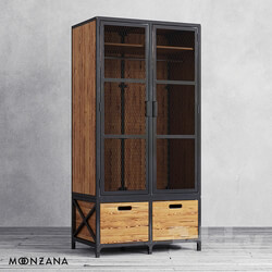 Wardrobe _ Display cabinets - OM Wardrobe Factoria with mesh Moonzana 