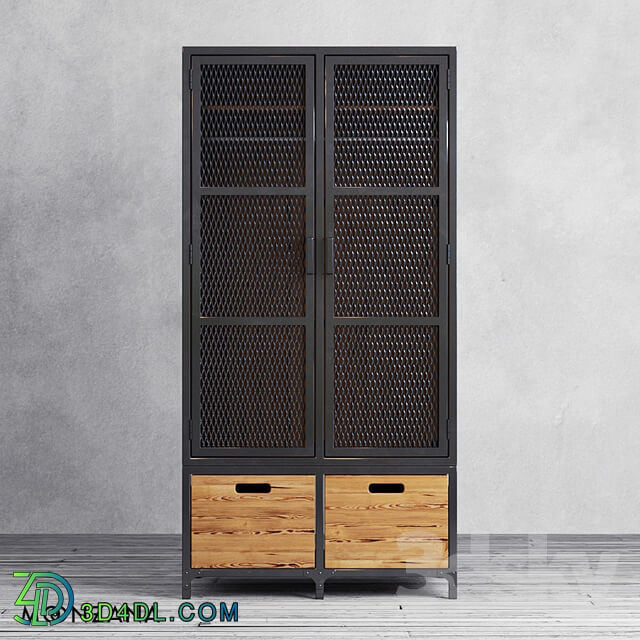 Wardrobe _ Display cabinets - OM Wardrobe Factoria with mesh Moonzana