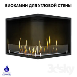Fireplace - Biofireplace _ hearth for a corner wall _SappFire_ 