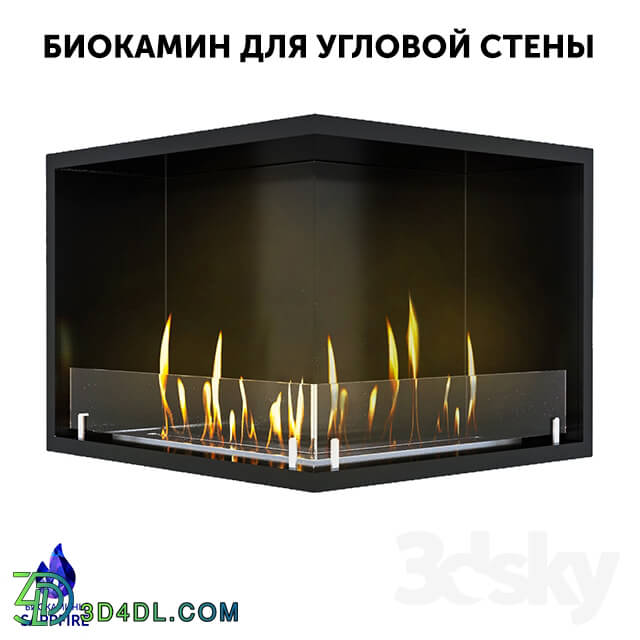 Fireplace - Biofireplace _ hearth for a corner wall _SappFire_