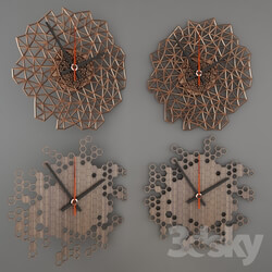 Watches _ Clocks - Honeycomb _ _ _ Laser_cut_Wood_Wall_Clock 