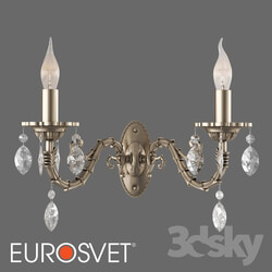 Wall light - OM Classic wall lamp with crystal Eurosvet 10102_2 Favola 