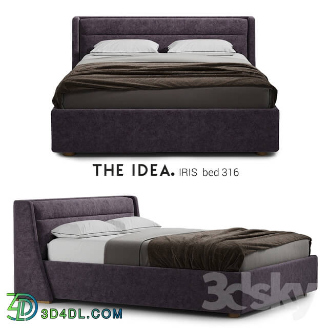 Bed - IRIS 316 bed on a mattress with a size of 1600 _ 2000