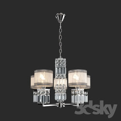 Ceiling light - OM Crystal pendant chandelier Eurosvet 10099_5 Zaffiro chrome 