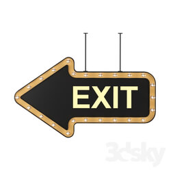 Other decorative objects - Light Bulb Loft Exit Signage 