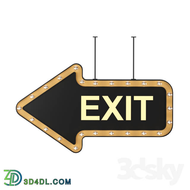 Other decorative objects - Light Bulb Loft Exit Signage