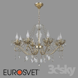 Ceiling light - OM Crystal pendant chandelier Eurosvet 10103_8 bronze Teodore 