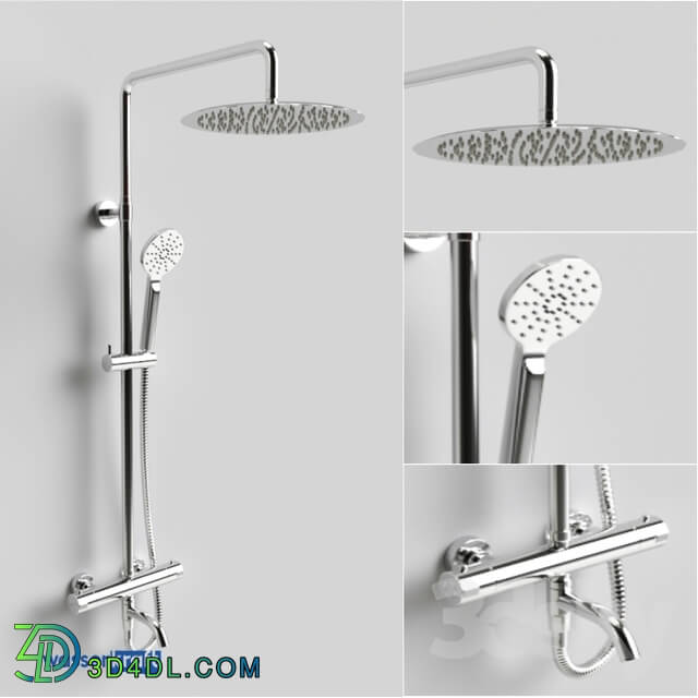 Faucet - Shower set with thermostatic mixer_A18801 Thermo_OM