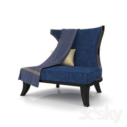 Arm chair - Ebony Neoclassical Armchair 