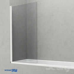 Shower - Glass curtain on a bathtub_Berkel 48P01-80WHITE_OM 