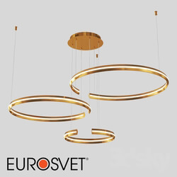 OM Pendant LED Light Eurosvet 90180 3 Gold Gap 
