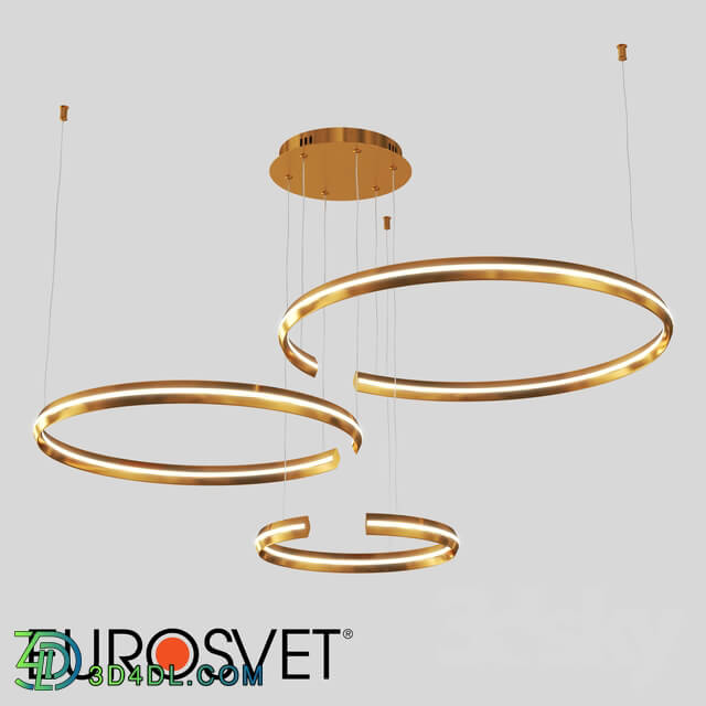 OM Pendant LED Light Eurosvet 90180 3 Gold Gap