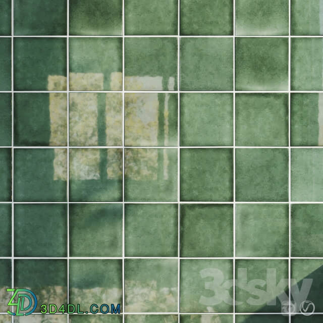 Tile - Ceramic tile set 09 - Green ceramic