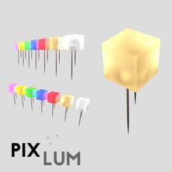 Spot light - OM PIXLED spotlights - pixels with PIXCAP Cube caps _Starry sky_ for PIXLUM conductive panels 