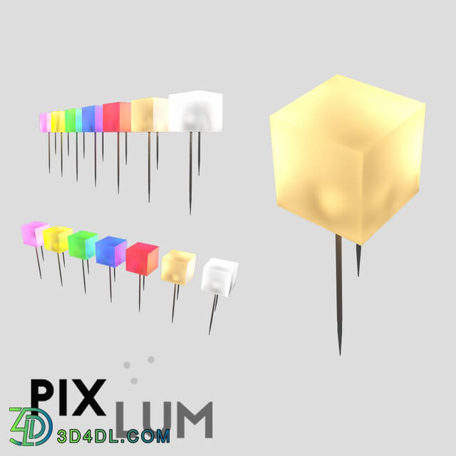 Spot light - OM PIXLED spotlights - pixels with PIXCAP Cube caps _Starry sky_ for PIXLUM conductive panels