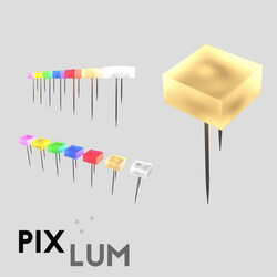 Spot light - OM PIXLED spotlights - pixels with PIXCAP caps Cube 1_2 _Starry sky_ for conductive panels PIXLUM 