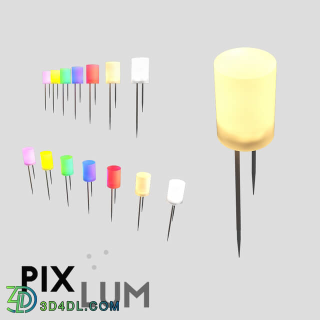 Spot light - OM PIXLED spotlights - pixels with PIXCAP Cylinder Starry Sky caps for PIXLUM conductive panels