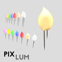 Spot light - OM PIXLED Spotlights - Pixels with PIXCAP Flame Starry Sky Caps for PIXLUM Conductive Panels 