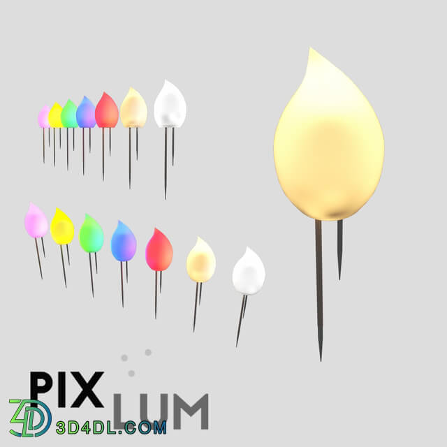 Spot light - OM PIXLED Spotlights - Pixels with PIXCAP Flame Starry Sky Caps for PIXLUM Conductive Panels