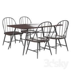 Table _ Chair - Poltimore 7 Piece Dining Set 