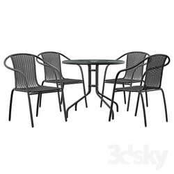 Table _ Chair - Cael 5 Piece Dining Set 