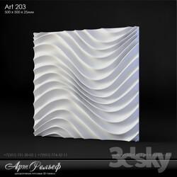 3D panel - Plaster 3d panel Art-203 from Art Relief 