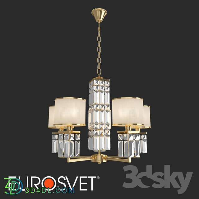 Ceiling light - OM Crystal pendant chandelier Eurosvet 10099_5 Zaffiro gold