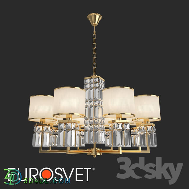 Ceiling light - OM Pendant Chandelier with Lampshades Eurosvet 10099_8 Zaffiro Gold