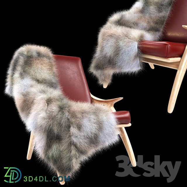 Arm chair - de knoop armchair with fur