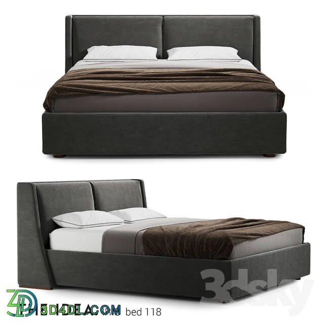 Bed - Bed IRIS 118 with a lifting mechanism on a mattress size 1800 _ 2000