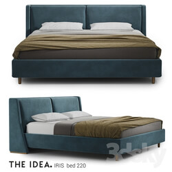Bed IRIS 220 bed on a mattress 2000 2000 in size 