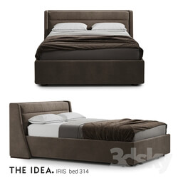 Bed - IRIS 314 bed with a lifting mechanism on a mattress of size 1400 _ 2000 