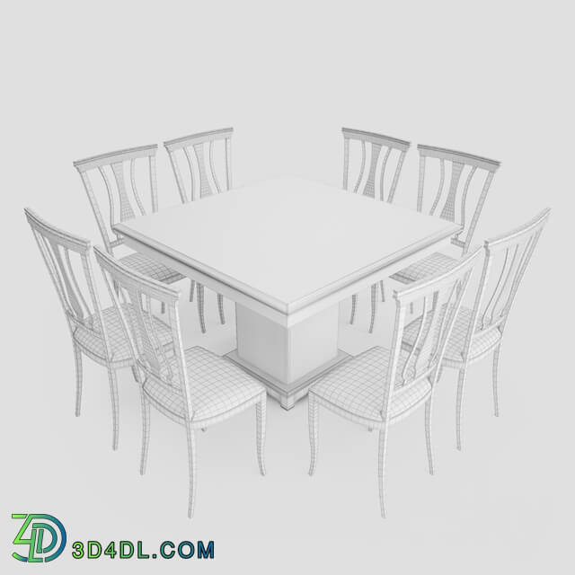 Table _ Chair - Wooden Dining Set