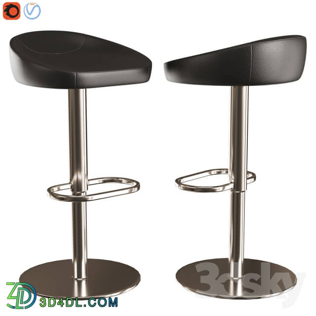 Chair - leather bar stool