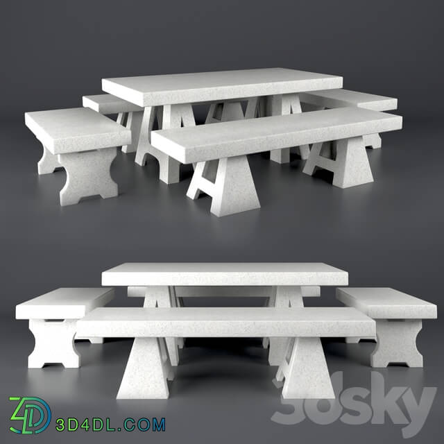 Table Chair Outdoor Bench Table Set