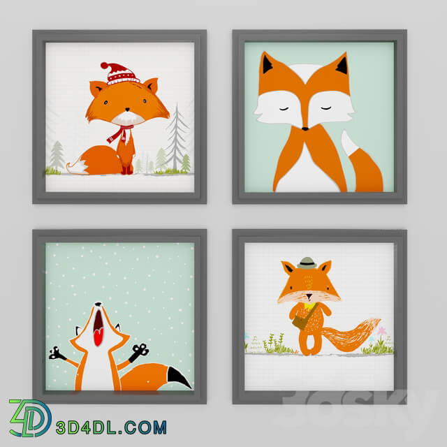 Frame - Foxes framed posters