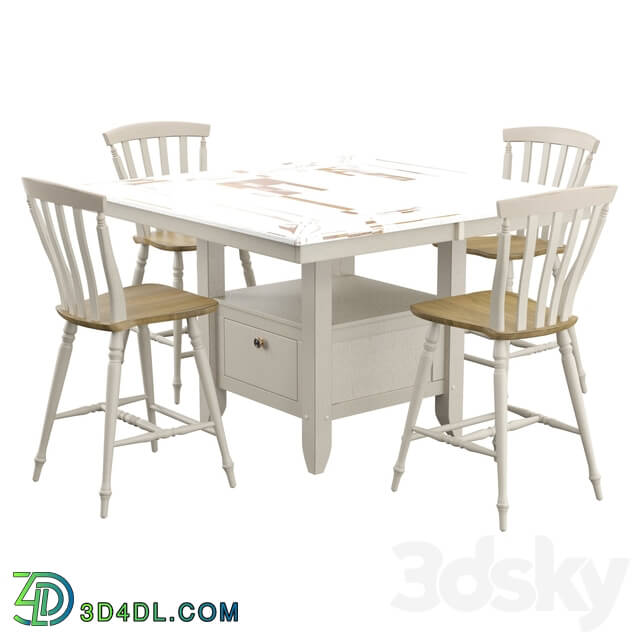 Table _ Chair - Cher 5 Piece Dining Set