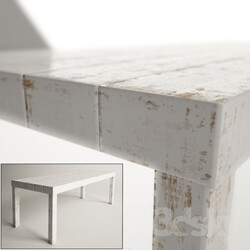 Table - white table _wood_ 