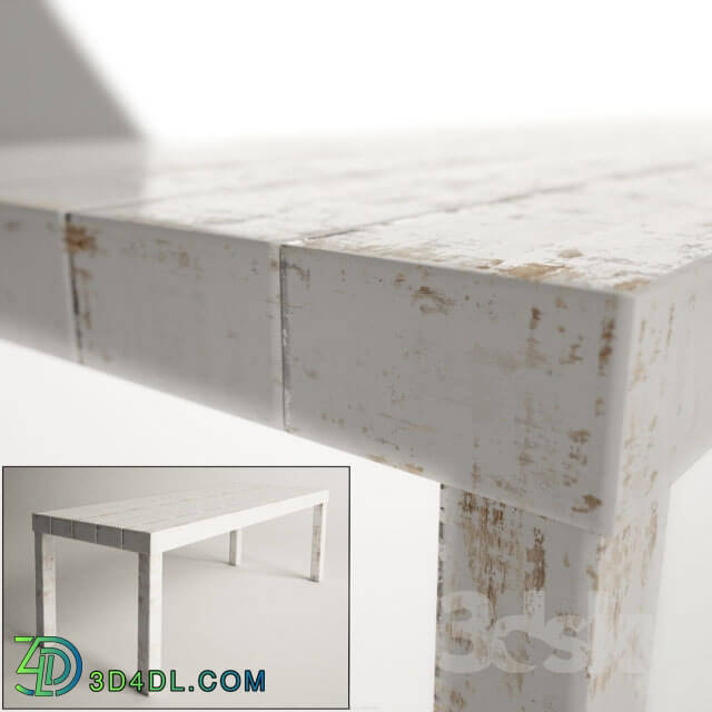 Table - white table _wood_