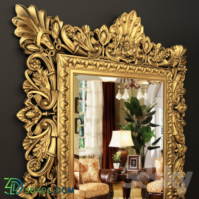 Mirror - Richly Carved And Gilf Frame