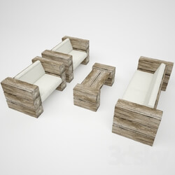Sofa - Furniture made of log 